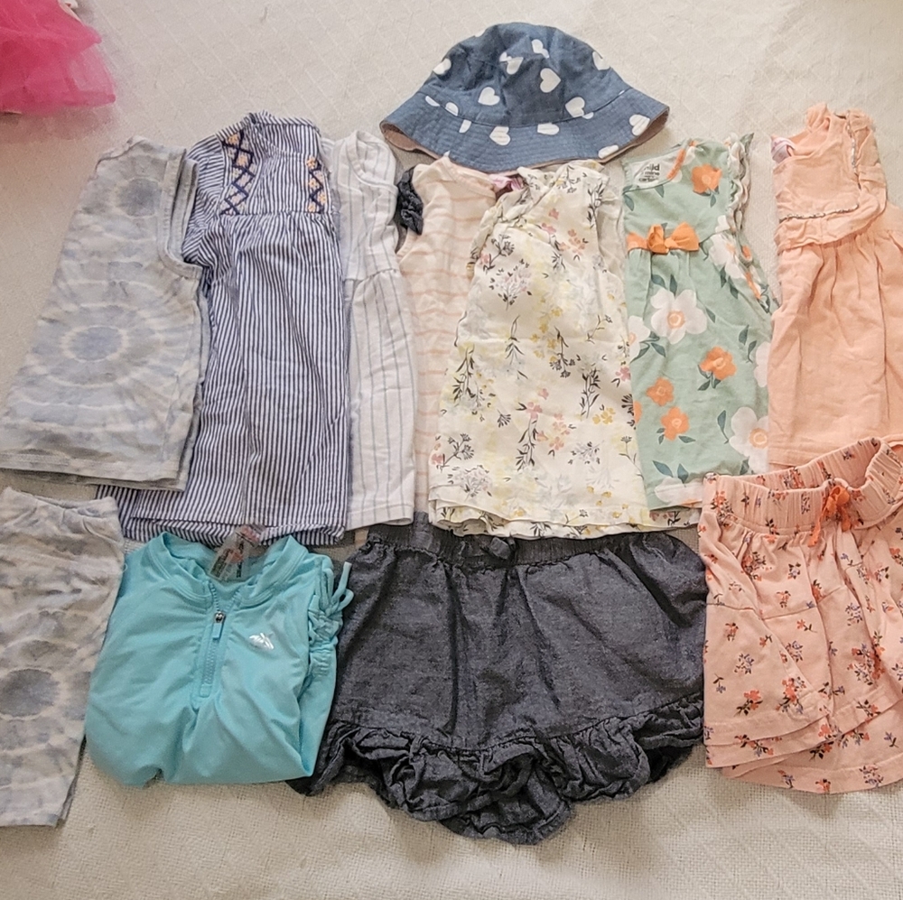 4t tops ,skirts,shorts, hat, rushguard